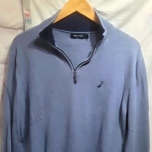 Men's Nautica sz large quarter zip sweater